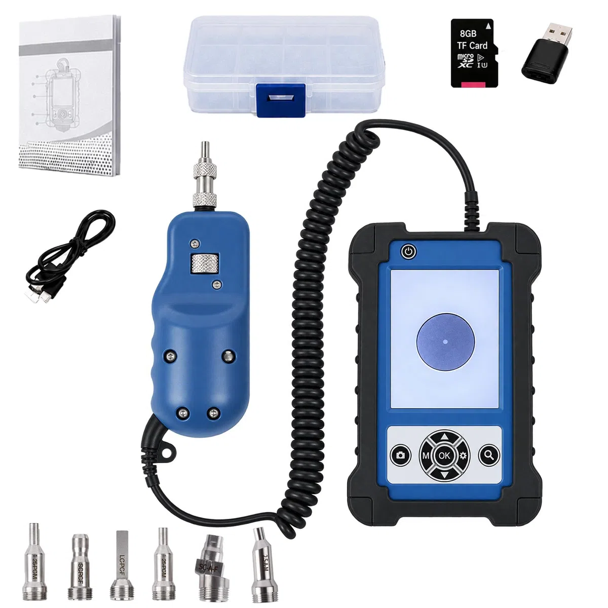 Microscopio per Fibra Ottica 400X con LCD e 6 puntali Inclusi