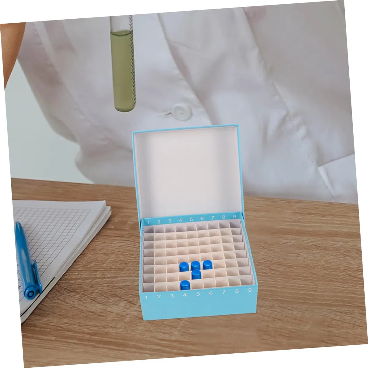 ULTECHNOVO 2pezzi Scatola Porta Provette Da Centrifuga Multi-grid in Carta e Plastica Riciclabile Contenitore Per Microcentrifughe Supporto Pratico e Robust Per Laboratorio Scomparti
