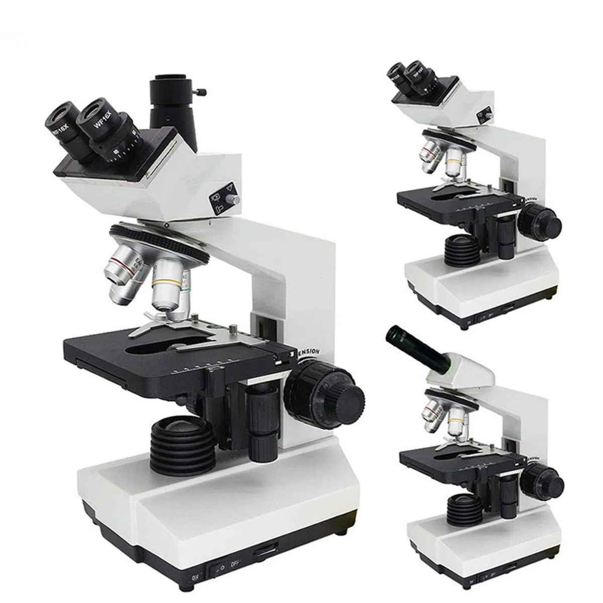 Microscopio biologico, LED 1600X Binoculare trinoculare f/Laboratorio Osservazione della ricerca biologica(Trinocular)