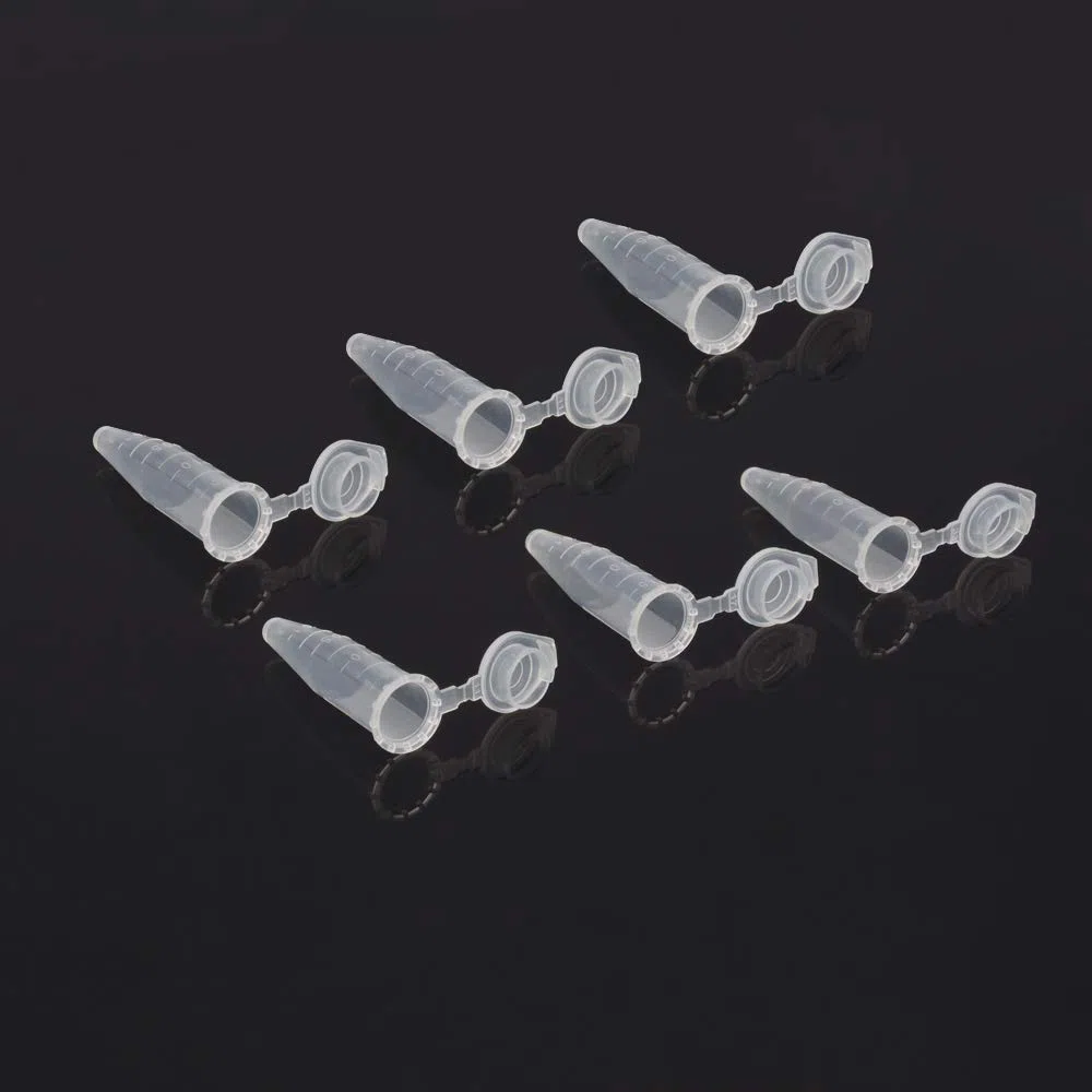 stonylab Micro Provette per Centrifughe, Plastica Trasparente Graduata di Polipropilene da 1,5ml con Tappo Piatto, Provette da Laboratorio Conical Centrifuge Tubes (1,5ml, Confezione da 500)