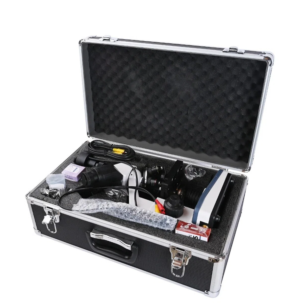 Microscopi, Microscopio da laboratorio biologico professionale trinoculare digitale HD da 5 MP con USB LED + oculare elettronico + LCD da 9 pollici
