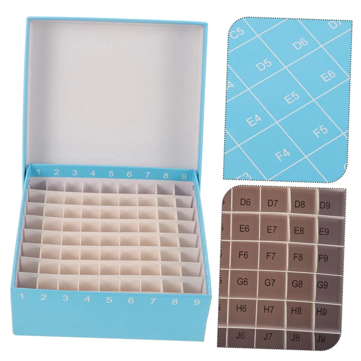 ULTECHNOVO 2pezzi Scatola Porta Provette Da Centrifuga Multi-grid in Carta e Plastica Riciclabile Contenitore Per Microcentrifughe Supporto Pratico e Robust Per Laboratorio Scomparti