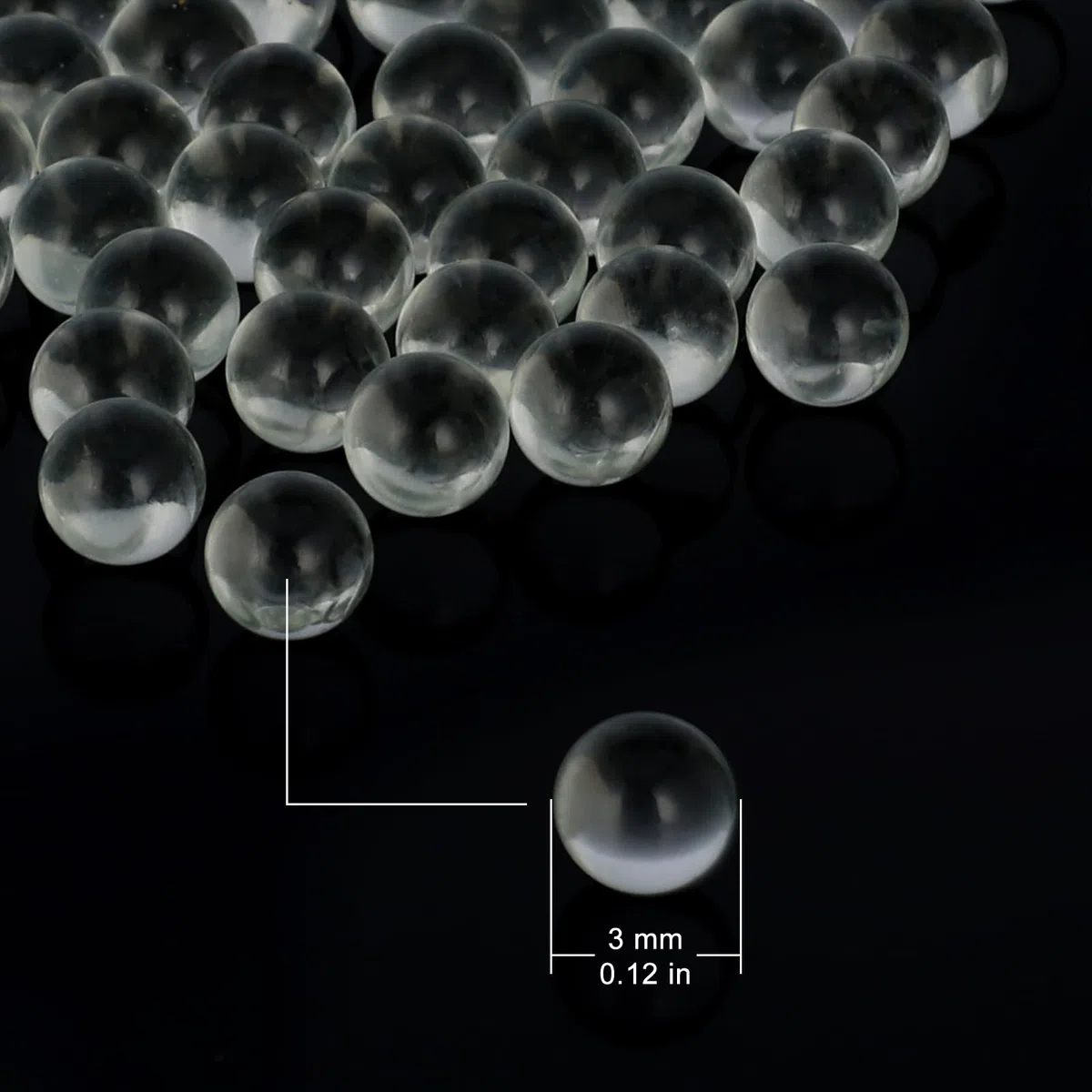 stonylab Perle di Vetro Rotonde - Sfere di Vetro per Prevenire il Surriscaldamento e l'ebollizione in Laboratorio Pietre di Ebollizione in Vetro Trasparente, Diametro 3 mm, 1000 Perle per Confezione
