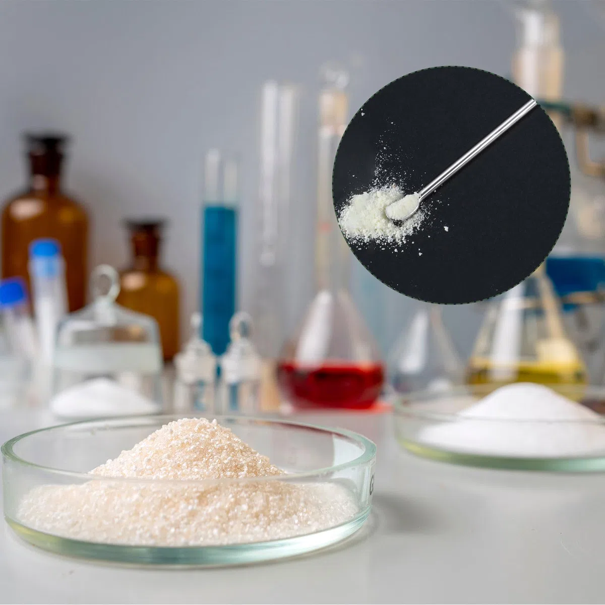 YOKIVE 5 Pz Cucchino Micro Reagente, 2 in 1 Doppia Testa Acciaio Inossidabile | Preleva il modello, Ideale per Laboratori Scientifici, Aule di Chimica (220mm Lungo)