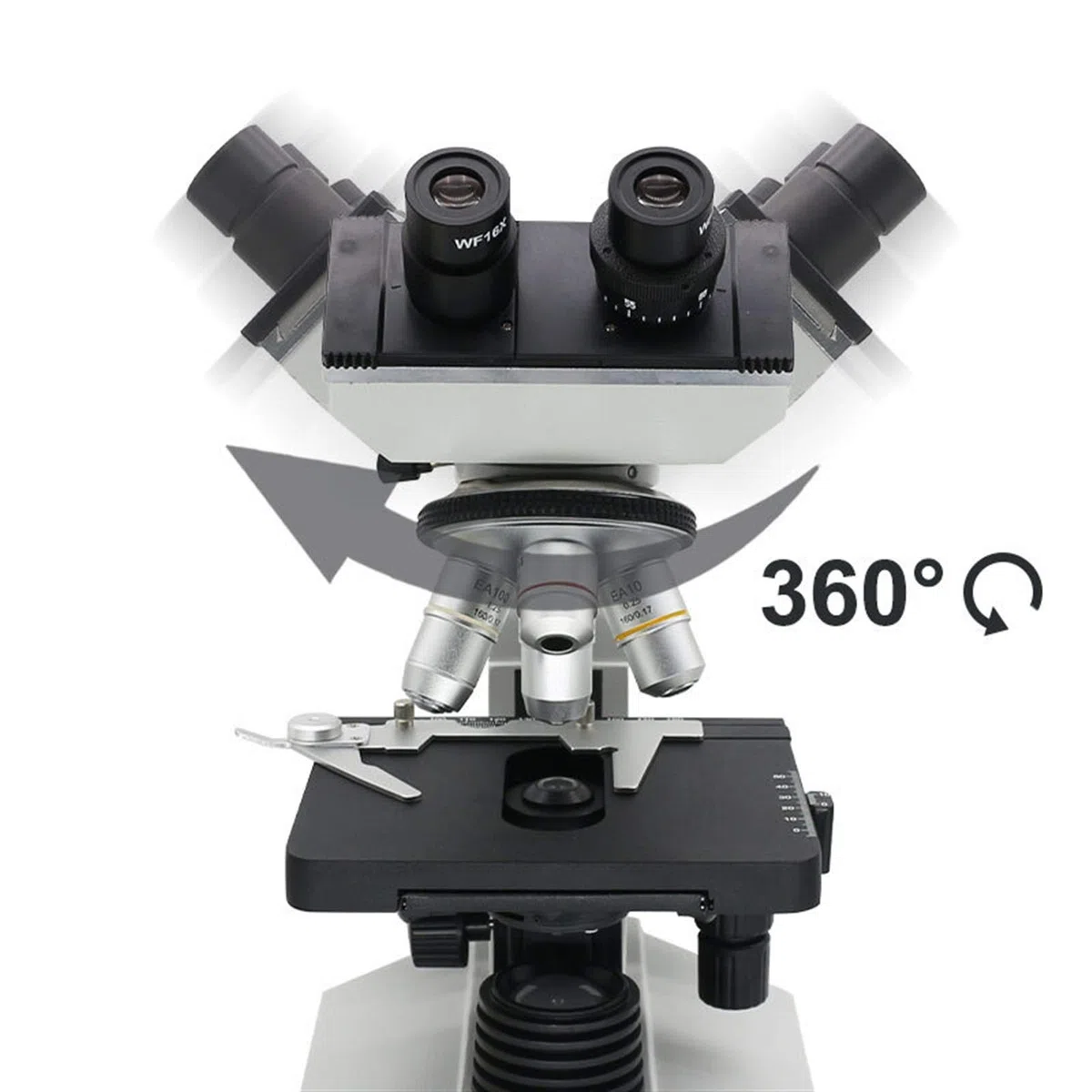 Microscopio biologico, LED 1600X Binoculare trinoculare f/Laboratorio Osservazione della ricerca biologica(Trinocular)