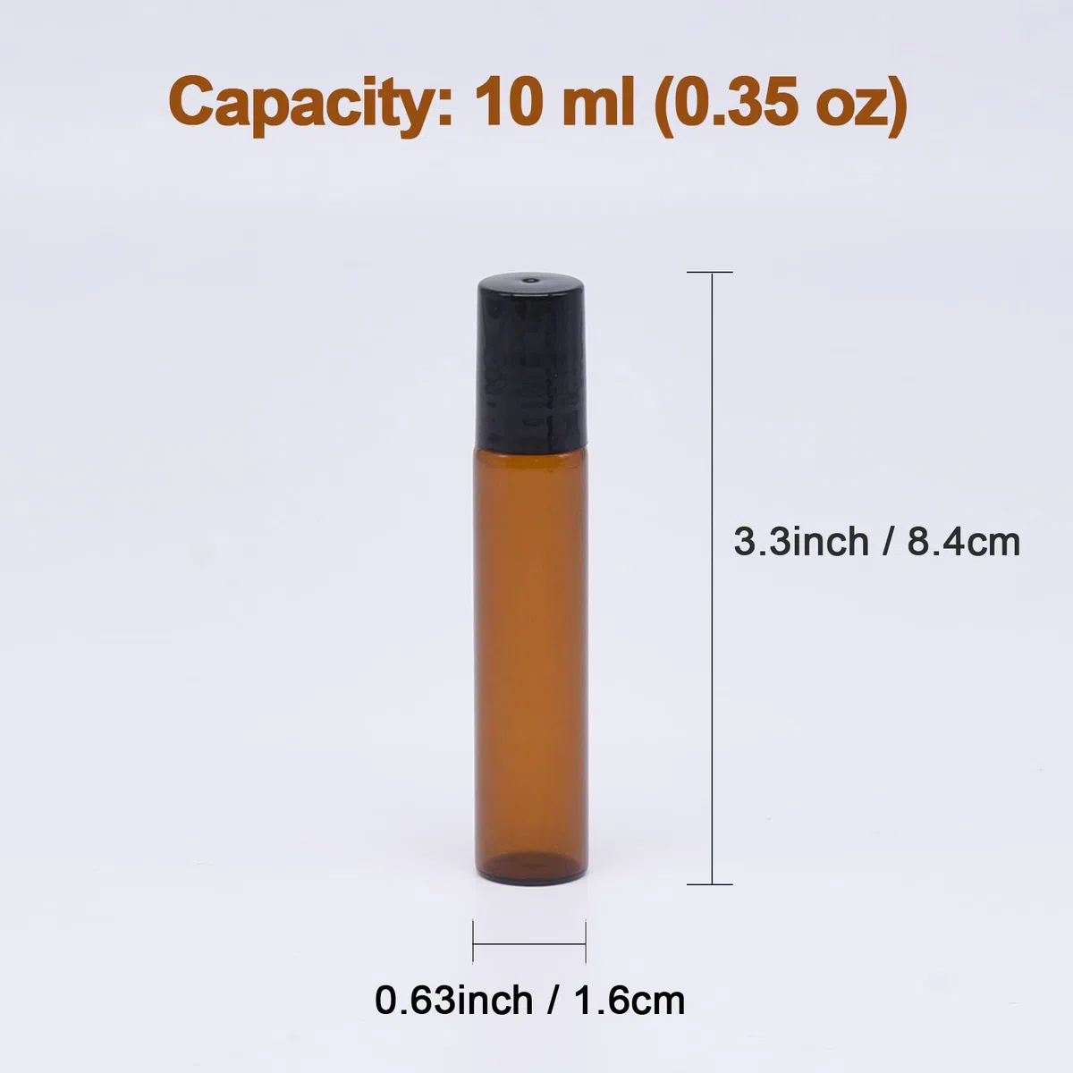 10 ml Roll On Vuoto per Oli Essenziali, 12Pcs bottiglie di vetro ambrato con sfere in acciaio inox, 1 apribottiglie, 1 imbuto, 1 pipette, perfettePer Oli Essenziali, Profumi, Liquidi