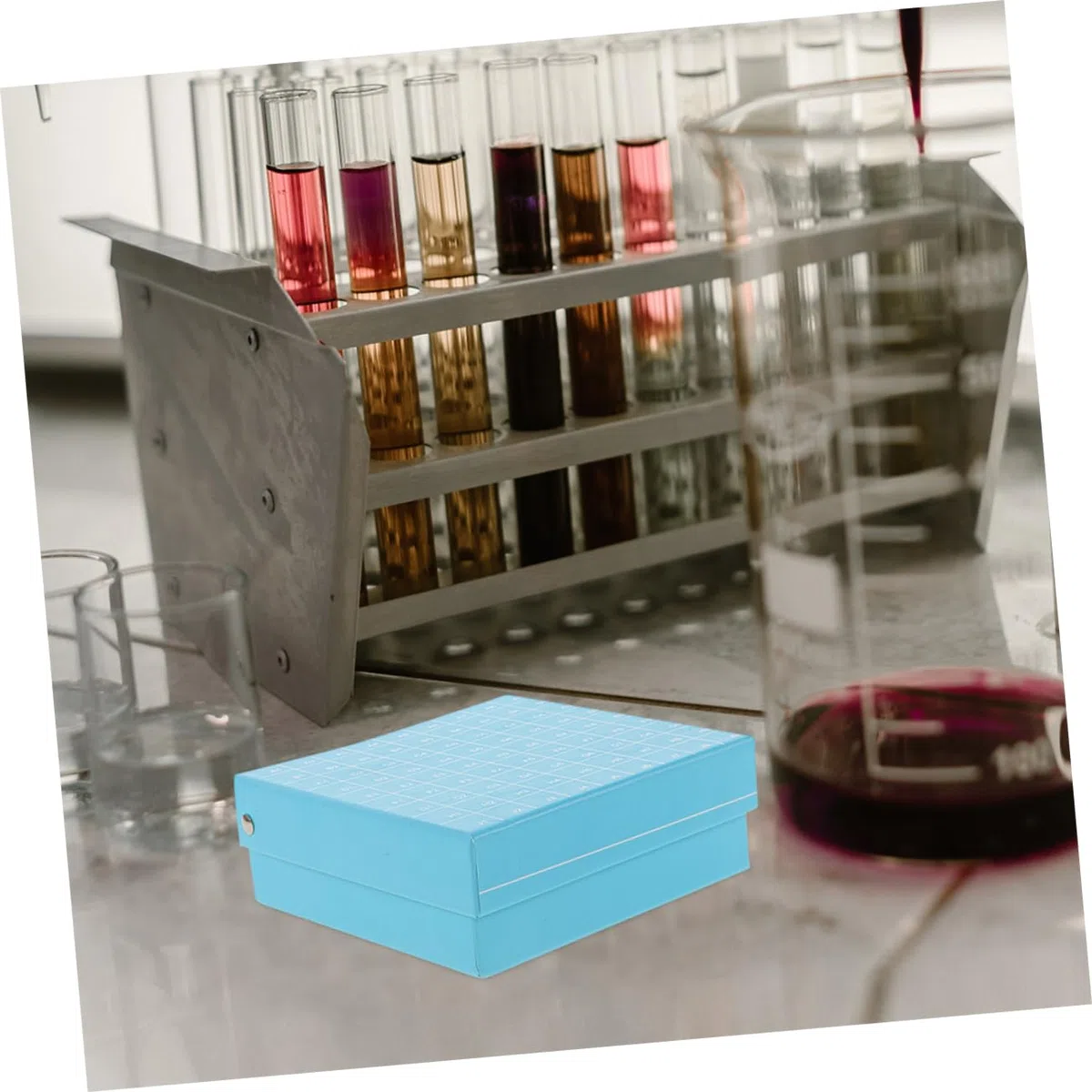 ULTECHNOVO 2pezzi Scatola Porta Provette Da Centrifuga Multi-grid in Carta e Plastica Riciclabile Contenitore Per Microcentrifughe Supporto Pratico e Robust Per Laboratorio Scomparti