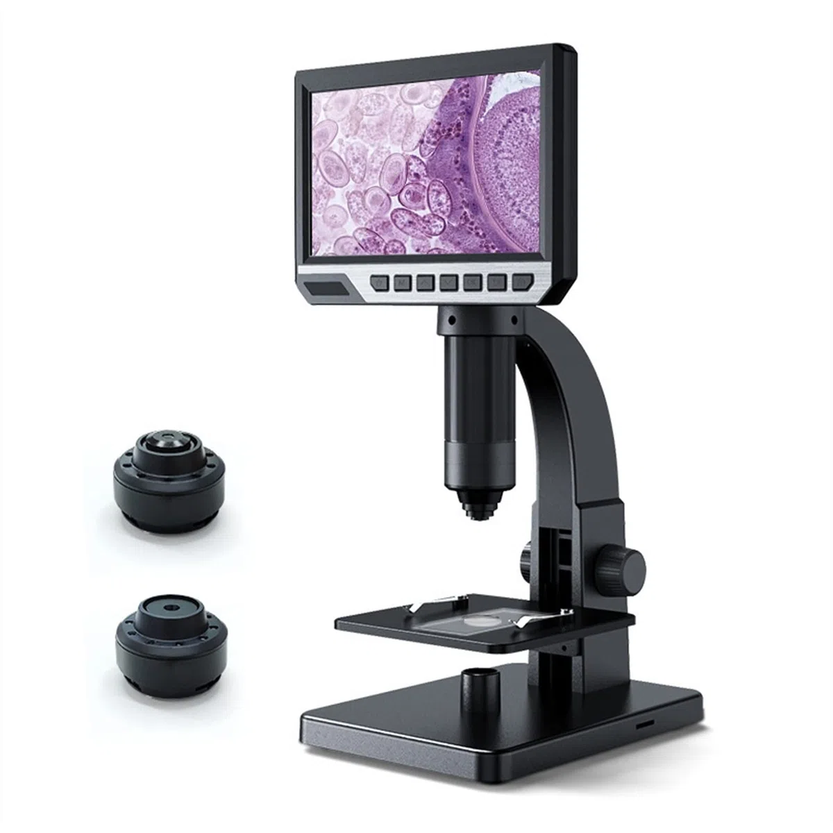 Microscopio, 7 pollici digitale HD Microscopio biologico di microscopio 2000x(With 32G memory card)