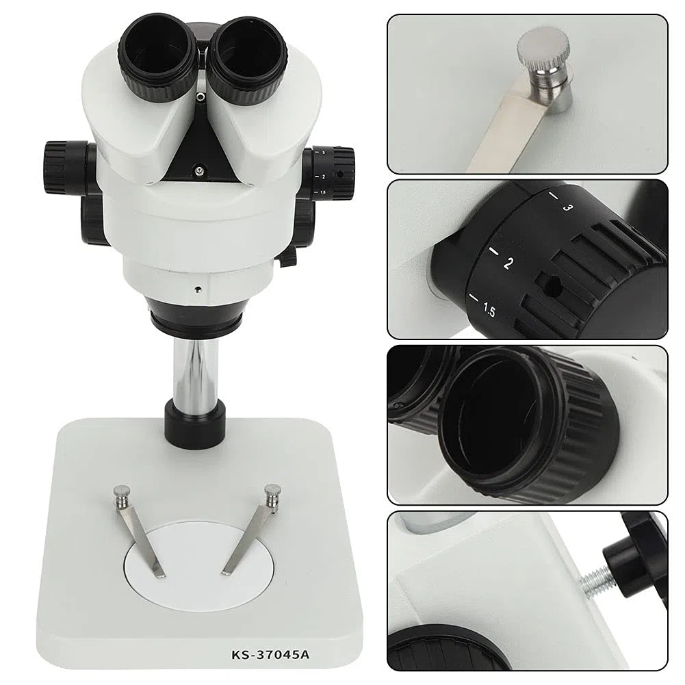 aqxreight Microscopio Elettronico Stereoscopico Trinoculare Ingrandimento Strumento di Osservazione di Laboratorio Oculare per Occhi Alti Fi Microscopio TrinoculareMicroscopio StereoscopicoElettrone
