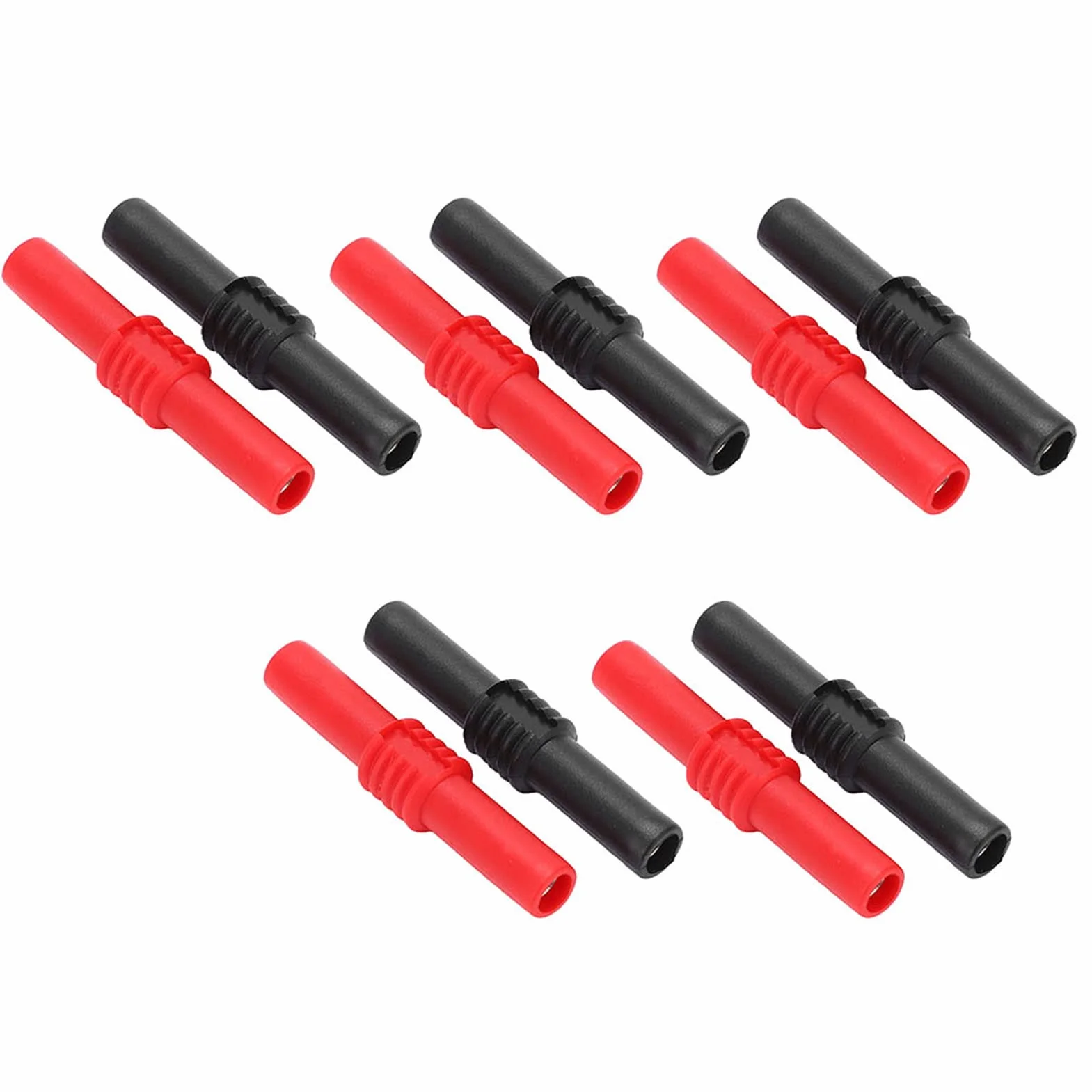 10 Pz 4mm Accoppiatore Spina a Banana, Femmina a Femmina Isolato Presa a Banana Connettore Jack U22 4mm Accoppiatore Spina a Banana Adattatore Prolunga in PVC