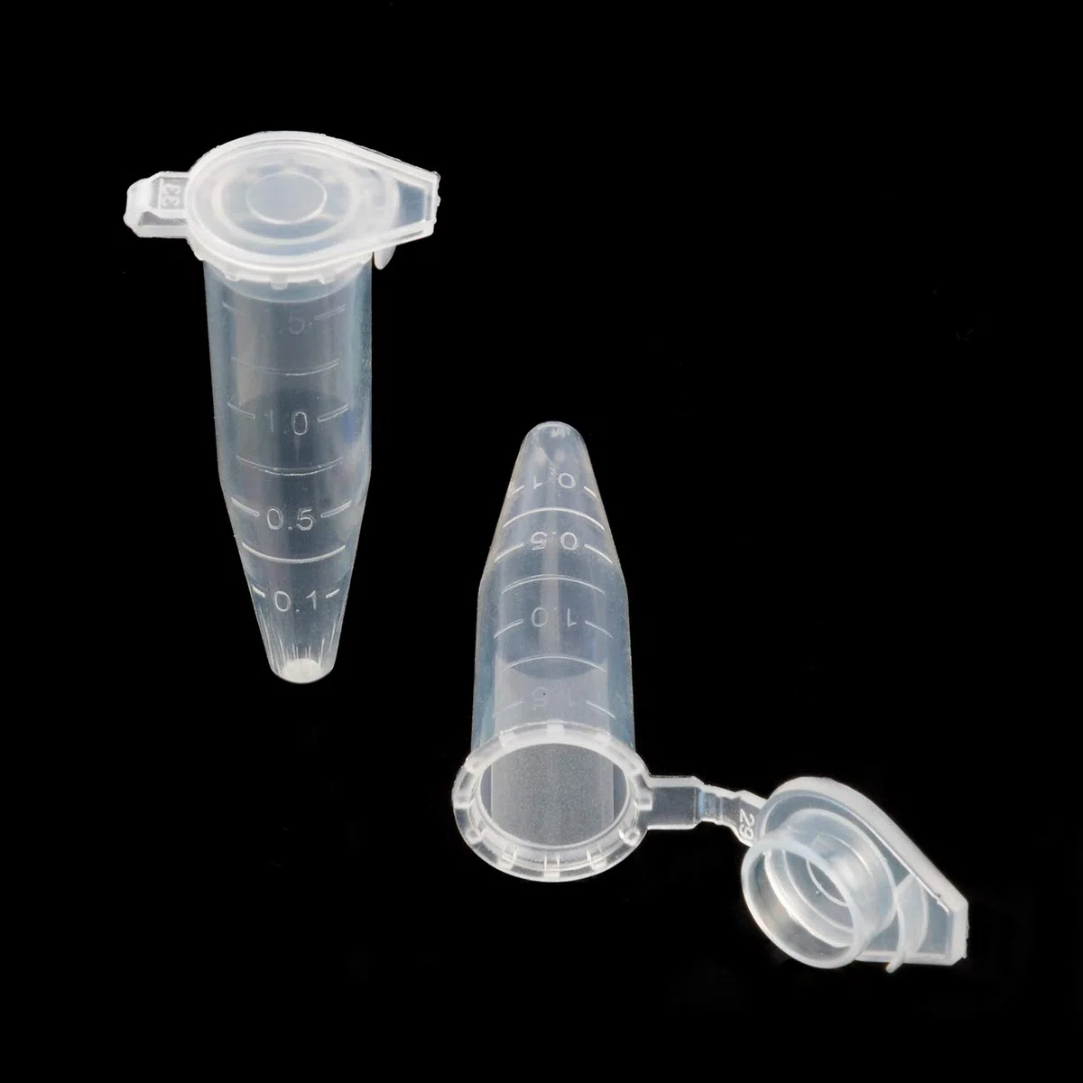 stonylab Micro Provette per Centrifughe, Plastica Trasparente Graduata di Polipropilene da 1,5ml con Tappo Piatto, Provette da Laboratorio Conical Centrifuge Tubes (1,5ml, Confezione da 500)