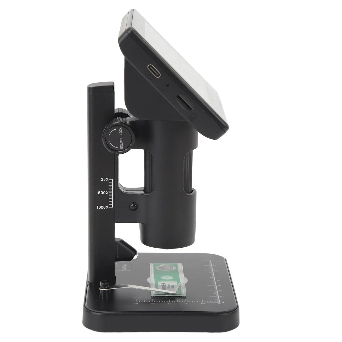 AMONIDA Microscopio Digitale con Schermo IPS da 5" 1080P per attività di Ricerca e Saldatura Dettagliate