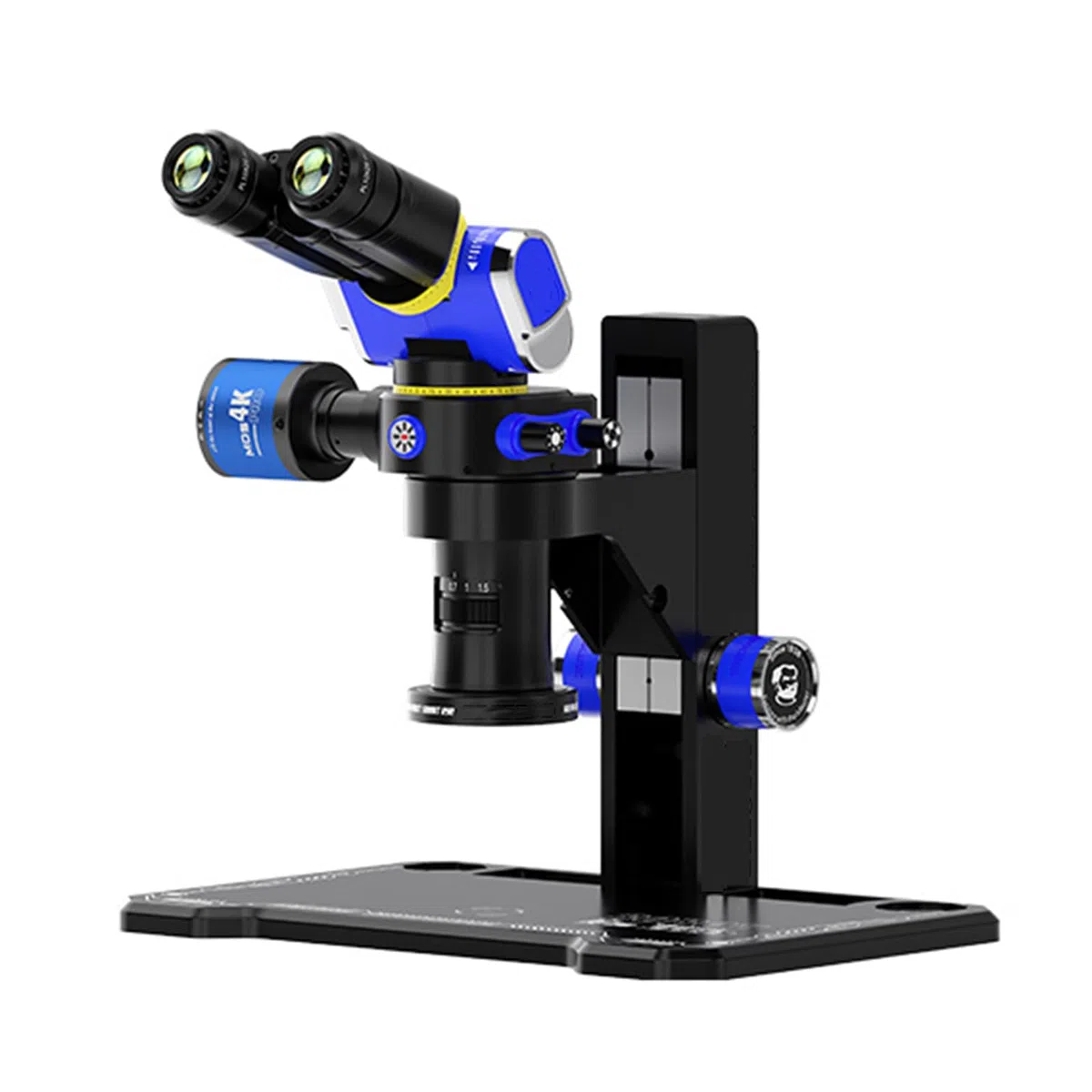 Microscopi Ottici Binoculari, Microscopio da Laboratorio 7-45X, con Oculari Regolabili PL10X25, Obiettivo Ausiliario 0,75X, Luce LED Ad Anello con Ventosa Magnetica, per Studenti, Adulti