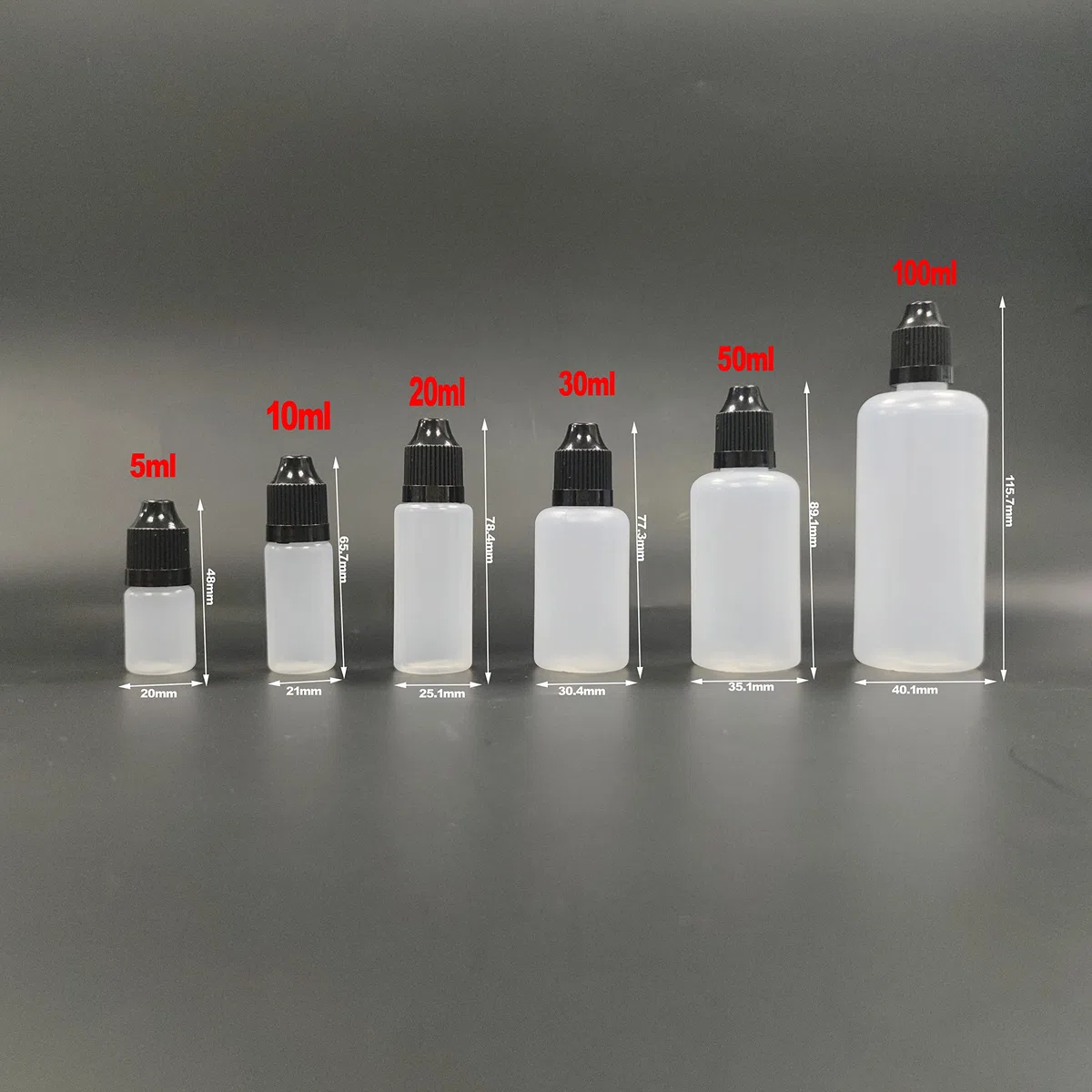 XIAONAN Confezione da 20 bottiglie vuote in plastica LDPE da 30 ml (bottiglie + tappi di colore misto + punte + imbuto + etichetta)