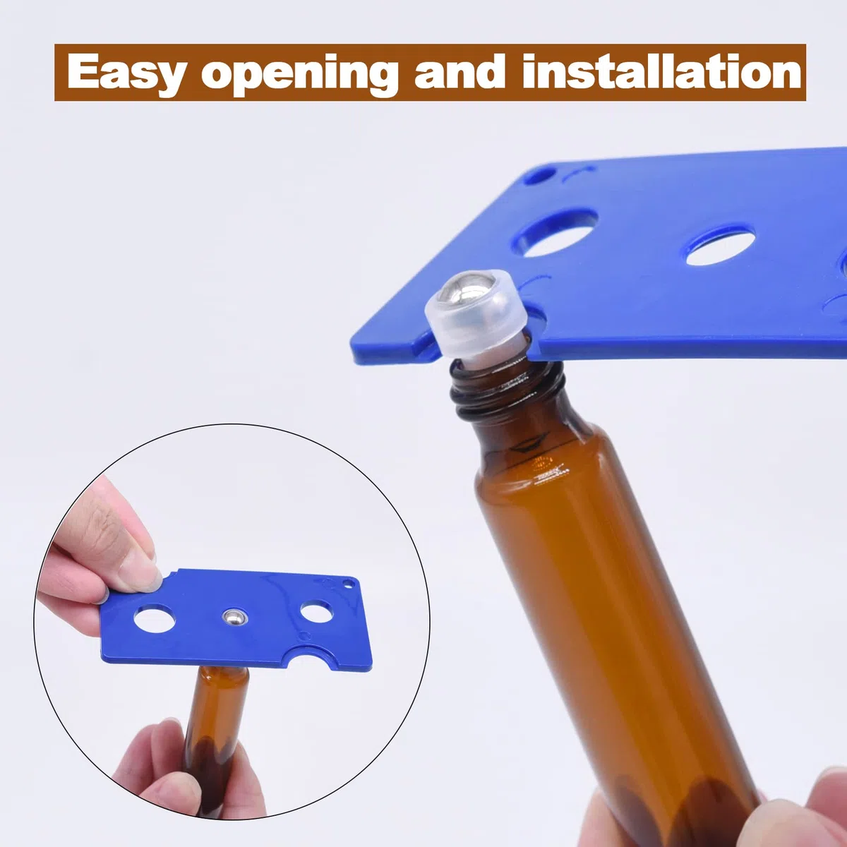 10 ml Roll On Vuoto per Oli Essenziali, 12Pcs bottiglie di vetro ambrato con sfere in acciaio inox, 1 apribottiglie, 1 imbuto, 1 pipette, perfettePer Oli Essenziali, Profumi, Liquidi