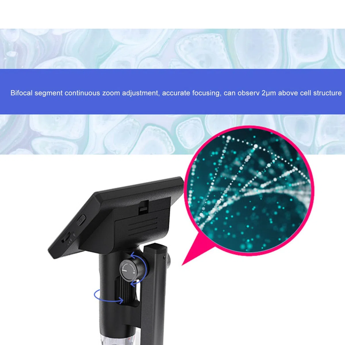 AMONIDA Microscopio Digitale con Schermo IPS da 5" 1080P per attività di Ricerca e Saldatura Dettagliate